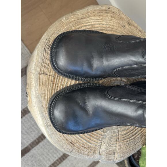 Harley Davidson Pavement 6” Black Leather Chunky Bootie Moto 8.5 8 1/2 Y2K Women - Picture 6 of 11